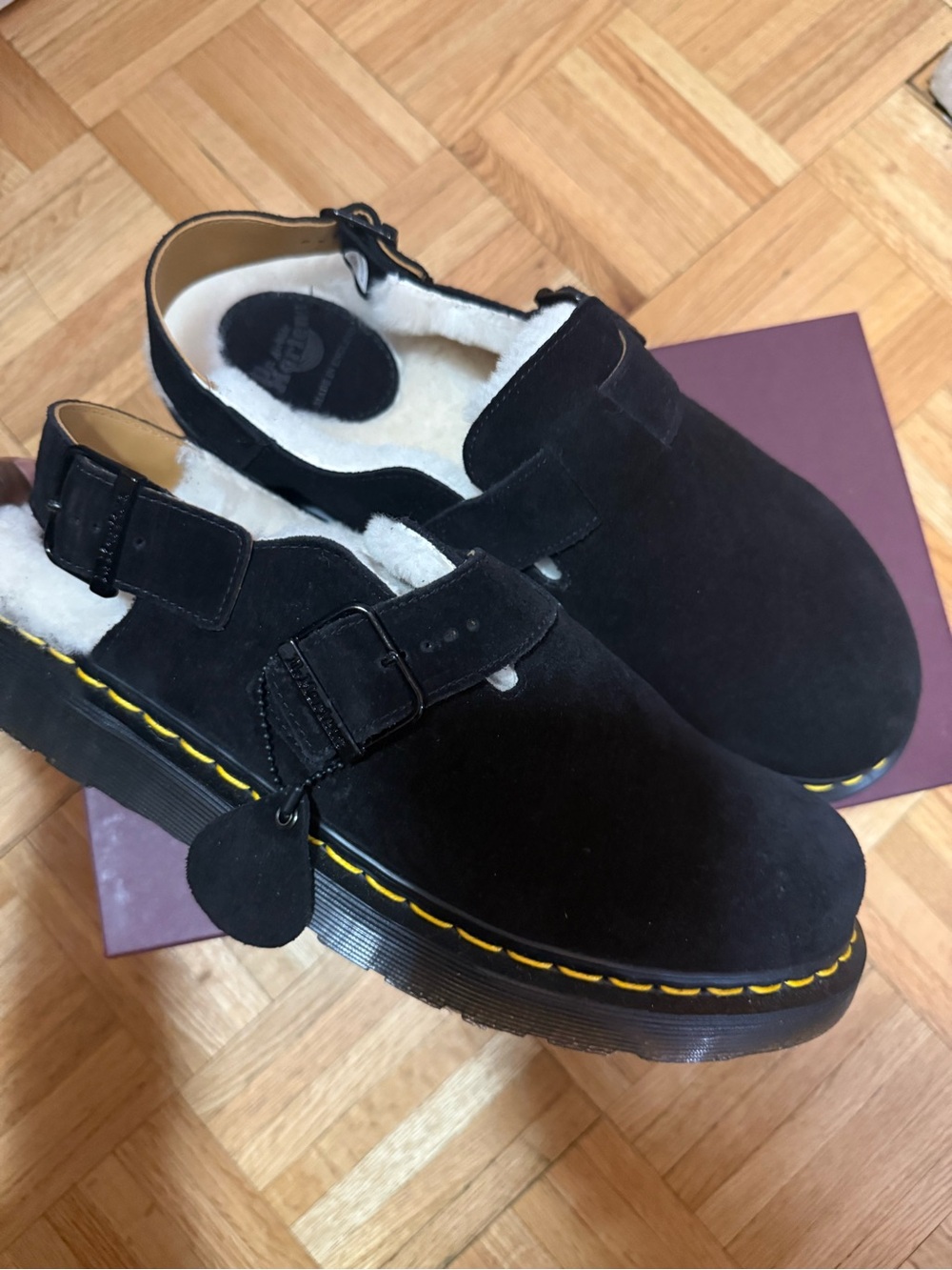 BNIB Dr Martens Made in England Mens Jorge Clog with Shearling Lining US 12/UK46